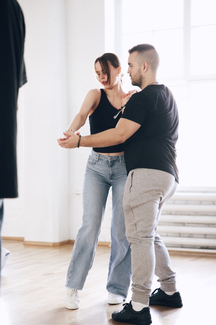 Partners practising in the studio