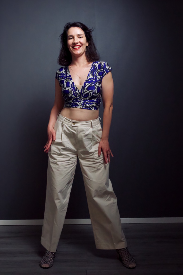Dancer portrait, studio backdrop