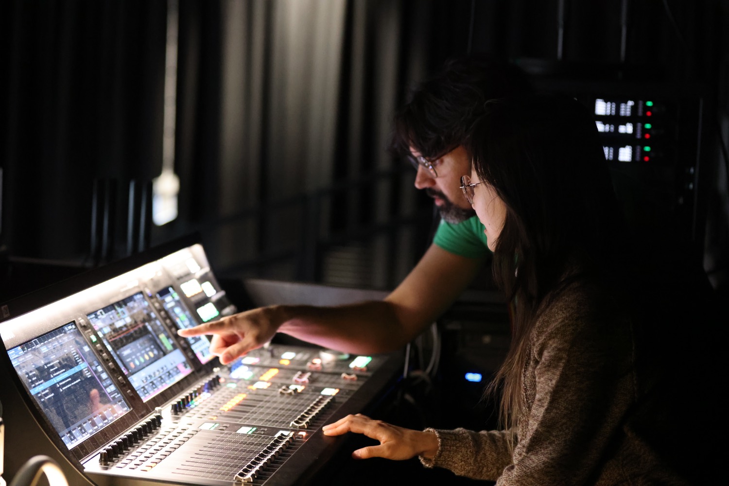 Crew at the sound desk
