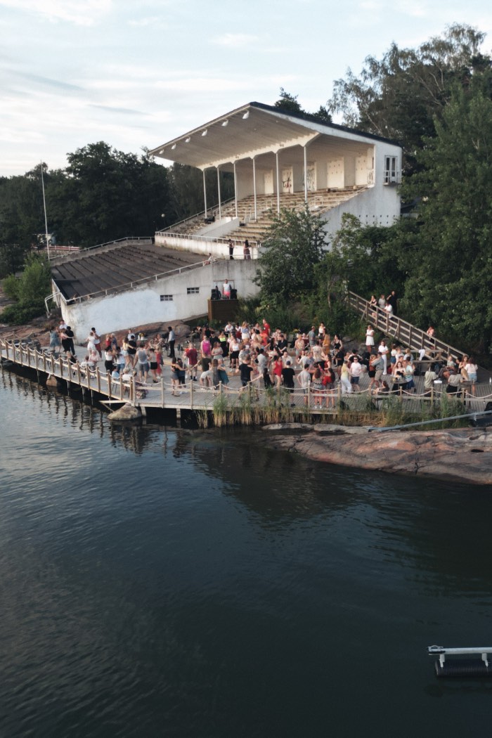 Aerial view of the pier venue